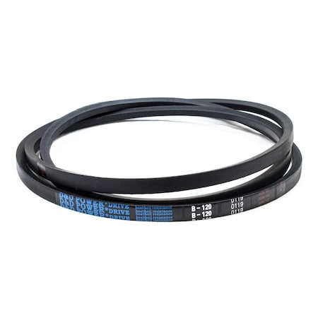 D&D B120 Classical V-Belt, 123 in Outside Length, 21/32 in Top Width, 1 Ribs B120